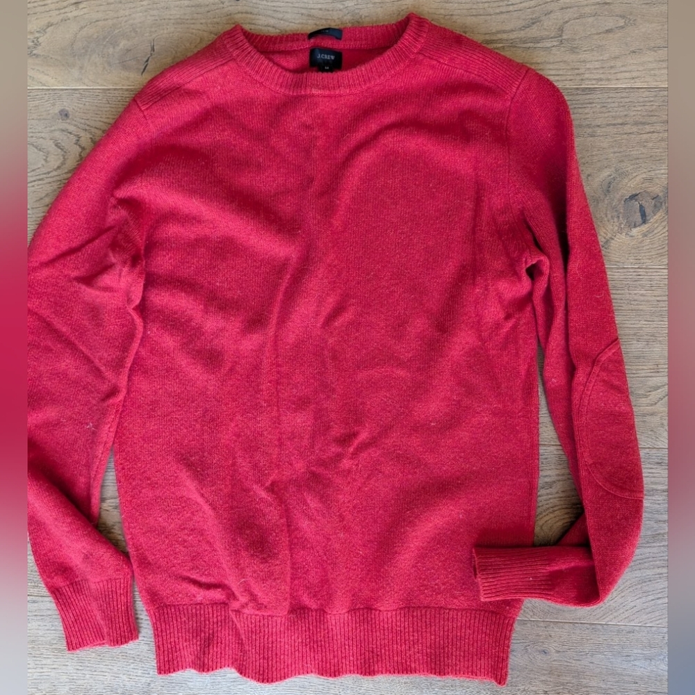 J. Crew Vibrant Red Knit Alpaca Sweater Slim